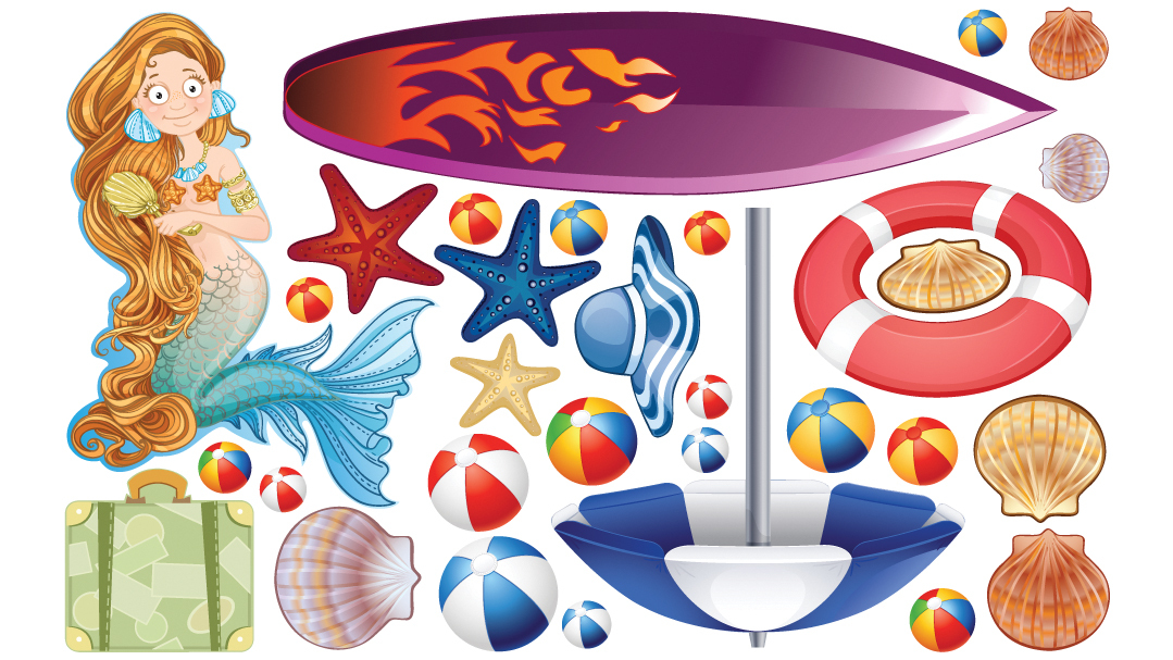 Декор картонний морський