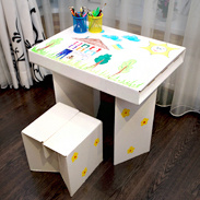 Картонная детская мебель купить Киев. Детская мебель из картона купить. Набор из картона. Картонный столик